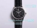 Swiss Copy Jaeger Lecoultre Master Watch SS Black Moonphase Dial